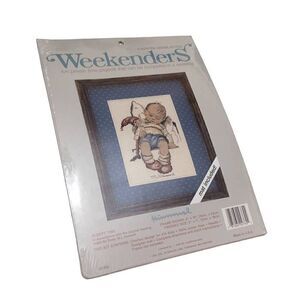 Sleepy‎ Time Hummel Cross Stitch Kit Weekenders with Mat Sealed 8x10 Vintage 90s
